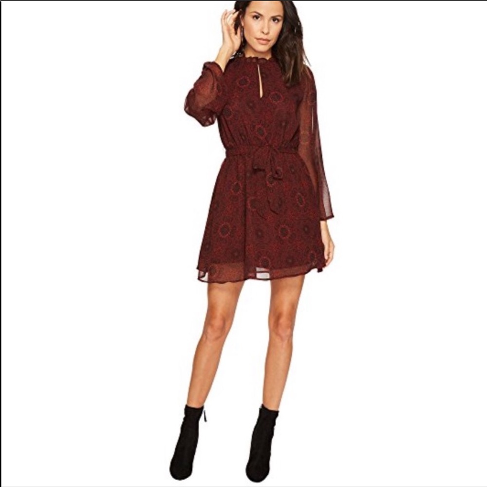 BB Dakota fit and flare long sleeve dress